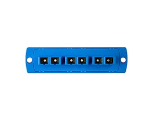LEVITON 5F100-6LC        Opt-X Precision Molded Plate Blue , Single-mode OS2, Duplex SC, 6 Fibers, Zirconia Ceramic Sleeve
