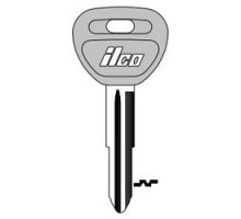 KABA ILCO CORP  MIT4-P NP A09  AJ01638012              Vehicle Key Blank, Plastic Head, Brass, Nickel Plated, 9 Price Group, For Chrysler, Mitsubishi