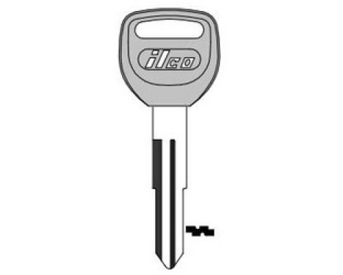 KABA ILCO CORP  HD103-P NP A09               Vehicle Key Blank, Plastic Head, Brass, Nickel Plated, 9 Price Group, For Honda Automobile