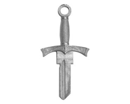 LUCKY LINE PRODUCTS INC  B301S               House Key, Schlage, Forged Sword, Hand Crafted/Sculpted, Cast Alloy Metal, Rich Patina