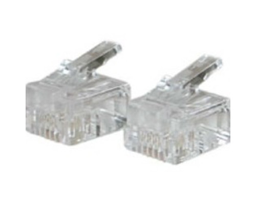 C2G  CG27562  27562              RJ11 6x4 Modular Plug for Round Solid Cable, 50 Pack
