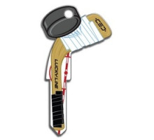 LUCKY LINE PRODUCTS INC  B130S               House Key, Schlage, HocHouse Key, Brass, Enamel Coating, 1 each per Card