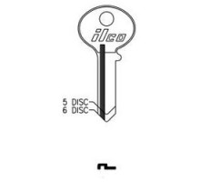 KABA ILCO CORP  SX1000F NP A16  AA30768002              Cylinder Lock Key Blank, 6-Disc, Brass, Nickel Plated, 16 Price Group, For Corbin Cabinet Lock