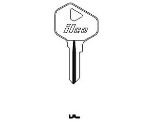 KABA ILCO CORP  LF25 NP A13               Cylinder Lock Key Blank, Brass, Nickel Plated, 13 Price Group, For Lowe and Fletcher