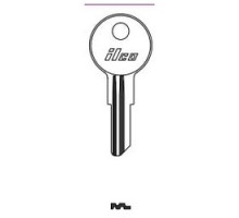 KABA ILCO CORP  1618R NP A04  AL00000472              Cylinder Lock Key Blank, Brass, Nickel Plated, 4 Price Group, For Bauer