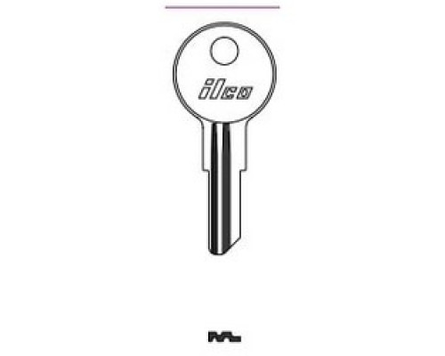 KABA ILCO CORP  1618R NP A04  AL00000472              Cylinder Lock Key Blank, Brass, Nickel Plated, 4 Price Group, For Bauer