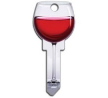 LUCKY LINE PRODUCTS INC  B108K               House Key, Kwikset, Red Wine, Brass, Enamel Coating, 1 each per Card