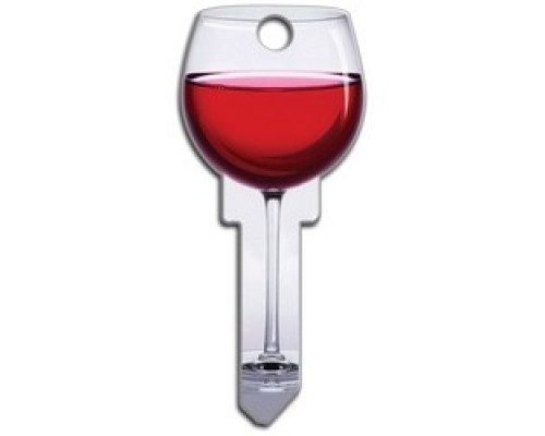 LUCKY LINE PRODUCTS INC  B108K               House Key, Kwikset, Red Wine, Brass, Enamel Coating, 1 each per Card