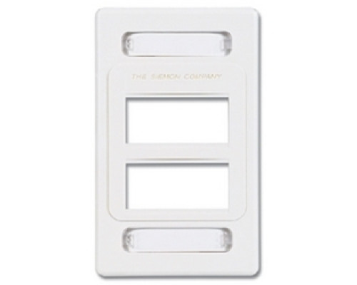 SIEMON COMPANY  MX-FP-S-06-02               Faceplate, Single Gang, 6 Openings, MX, White