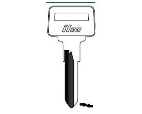 KABA ILCO CORP  VL8 NP A03  AF01072002              Vehicle Key Blank, Brass, Nickel Plated, 3 Price Group, For Volvo