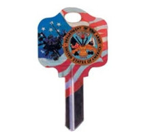 KABA ILCO CORP  SC1-ARMY A43               Decorative Key Blank, Personali-Keys, Schlage/Baldwin, Army Logo, Small Bow, Big Impact, SC1 Keyway, 43 Price Group