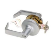 SECURITY DOOR CONTROLS  Z7252EQ               Electrified Cylindrical Lockset, Fail Secure, Eclipse Lever Trim, Outside Locked, SPDT REX Output, 12/24 Volt DC, 600/300 Milliampere, 9/16