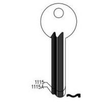 KABA ILCO CORP  1115A NS A93  AA60232003              Safe Deposit Key Blank, 0.35