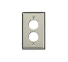 LEVITON  D6710-1S2               Wall Plate, Industrial, 2-Port Single-Gang, Stainless Steel