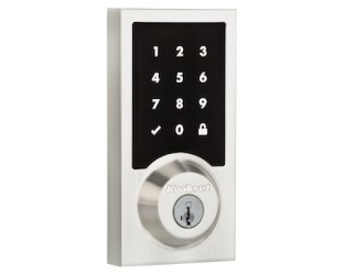 KWIKSET  99160-041  916CNT 500 15 SMT CP TPR RCALFD V2              SmartCode 916 Touchscreen Electronic Deadbolt featuring SmartKey Security and Z-Wave Technology in Satin Nickel
