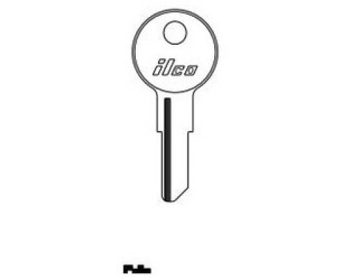 KABA ILCO CORP  C1041A NP A14               Cylinder Lock Key Blank, Brass, Nickel Plated, 14 Price Group, For Chicago