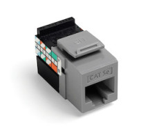LEVITON  5G108-RG5               GigaMax 5e QuickPort Connector, UTP Category 5e, 110 Style Termination, Universal Wiring, Grey