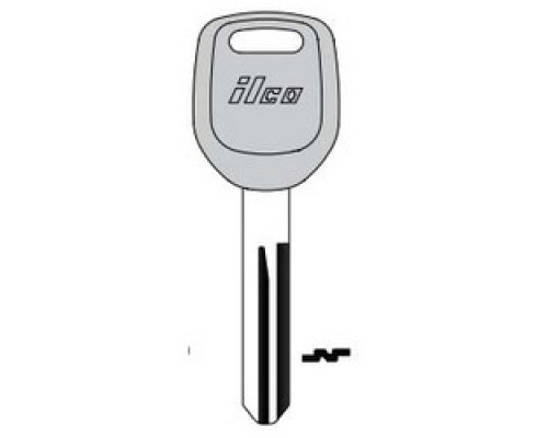 KABA ILCO CORP  SUB1-P NP A09  AJ01653012              Vehicle Key Blank, Plastic Head, Brass, Nickel Plated, 9 Price Group, For Subaru