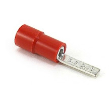 THOMAS & BETTS  TV18-10BL-XV               Insulated Vinyl Blade Terminal for Wire Range 22-16, Red, Canister