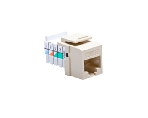 LEVITON  5EHOM-RI5               HOME 5e Snap-In Jack, T568A Wiring, Ivory