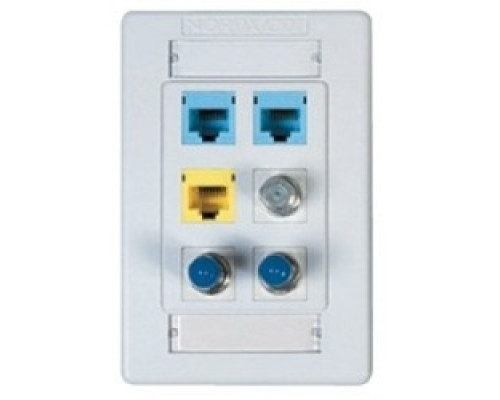 BELDEN  AX101441               Interface Plates 6-PORT Single Gang Flush White