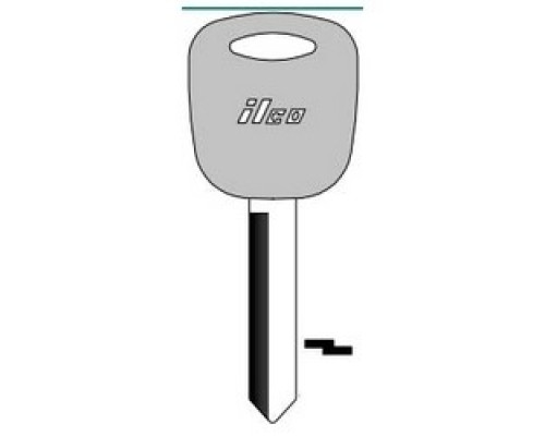 KABA ILCO CORP  H71-P NP A10  AJ01630012              Vehicle Key Blank, Plastic Head, Brass, Nickel Plated, 10 Price Group, For Ford