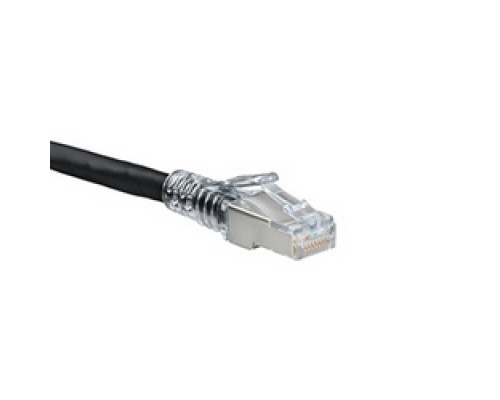 LEVITON  6AS10-3E               Cat 6A SlimLine Boot Patch Cord, 3 ft, Black