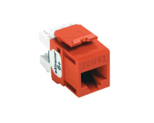 LEVITON  61110-RO6               eXtreme 6+ QuickPort Connector, Category 6, orange