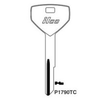KABA ILCO CORP  P1790TC NP A16  AA00017372              Vehicle Key Blank, Brass, Nickel Plated, 16 Price Group, For Chrysler, Maserati