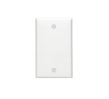 LEVITON  80714-W  80714-W              1-Gang No Device Blank Wallplate, Standard Size, Thermoplastic Nylon, Box Mount, - White