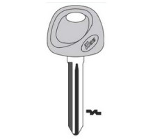 KABA ILCO CORP  KK8-P NP A09  AJ00001082              Vehicle Key Blank, Plastic Head, Brass, Nickel Plated, 9 Price Group, For Kia