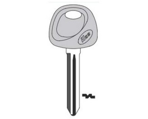 KABA ILCO CORP  KK8-P NP A09  AJ00001082              Vehicle Key Blank, Plastic Head, Brass, Nickel Plated, 9 Price Group, For Kia