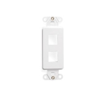 LEVITON  41642-W               QuickPort Decora Insert, 2-Port, Flush Mount, White