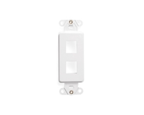 LEVITON  41642-W               QuickPort Decora Insert, 2-Port, Flush Mount, White
