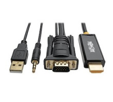 TRIPP LITE P116-006-HDMI-A        VGA + Audio to HDMI Adapter Cable with USB Power, 1920 x 1080 1080p @ 60 Hz M/M , 6 ft.