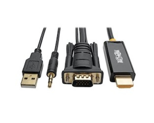 TRIPP LITE P116-006-HDMI-A        VGA + Audio to HDMI Adapter Cable with USB Power, 1920 x 1080 1080p @ 60 Hz M/M , 6 ft.