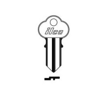 KABA ILCO CORP  CC30 NP A15  AA00006672              Cylinder Lock Key Blank, Double-Sided, Brass, Nickel Plated, 15 Price Group, For Chicago