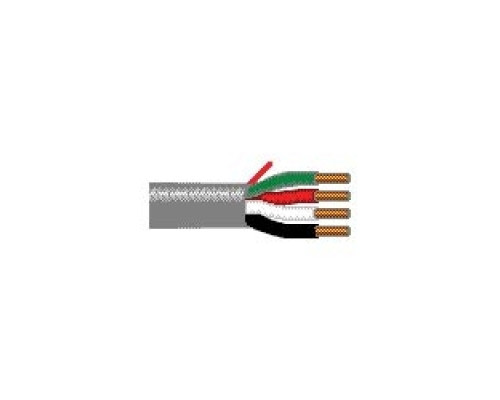 BELDEN  5582UE 0081000               Multi-Conductor - Security and Alarm cable, Riser-CMR, 22 AWG, 4 stranded bare copper conductors with polyolefin insulation, 1000’ reel, PVC jacket with ripcord