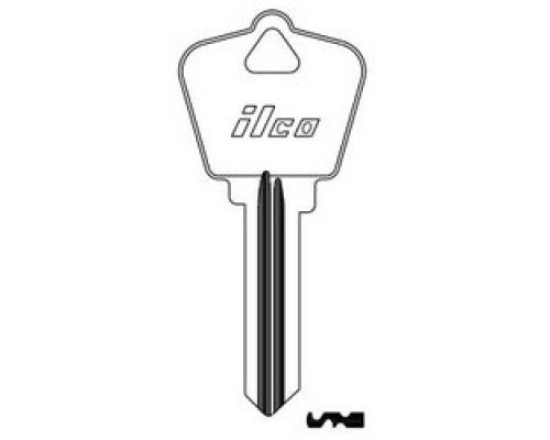 KABA ILCO CORP  A1179E NP A13  AA61695002              Cylinder Lock Key Blank, 6-Pin, Sectional, Brass, Nickel Plated, 13 Price Group, For Arrow