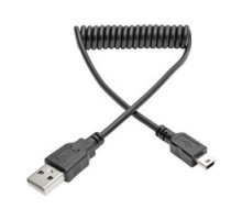 TRIPP LITE U030-006-COIL        USB 2.0 Hi-Speed A to Mini-B Coiled Cable M/M , 6 ft.
