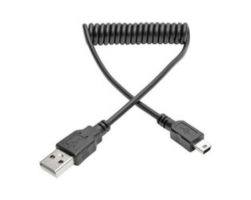 TRIPP LITE U030-006-COIL        USB 2.0 Hi-Speed A to Mini-B Coiled Cable M/M , 6 ft.