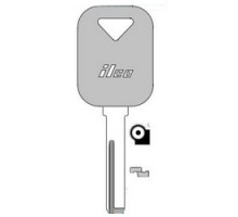 KABA ILCO CORP  S60HF-P NP A20               Vehicle Key Blank, High Security, Plastic Head, Special Key Machine, Brass, Nickel Plated, 20 Price Group, For Volvo