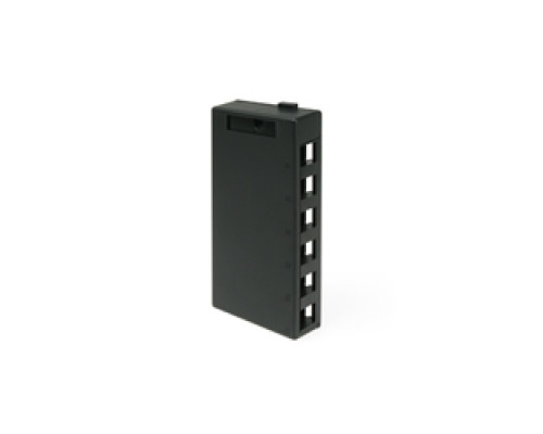 LEVITON  41089-6EP               Surface-Mount QuickPort Box, 6-Port, Black