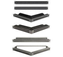 SIEMON COMPANY  Z6A-PNL-24K               Copper, Patch Panel, ZMAX, with Jacks, UTP, Category 6A, 24 Port, Flat, 1U, Black, Fixed Wire Manager