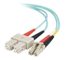 QUIKTRON  852-L42-030               9m LC-SC 10Gb 50/125 OM3 Duplex Multimode PVC Fiber Optic Cable - Aqua