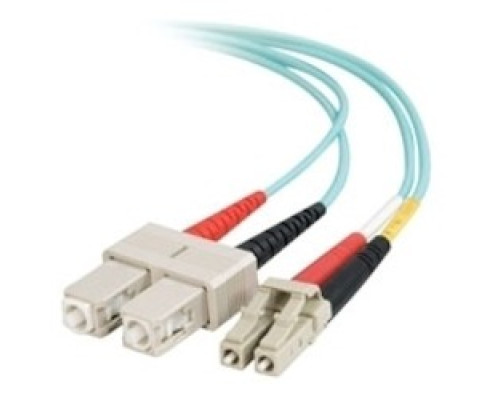 QUIKTRON  852-L42-040               12m LC-SC 10Gb 50/125 OM3 Duplex Multimode PVC Fiber Optic Cable - Aqua