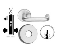 SCHLAGE ALLEGION BRAND  L9092PEL-RX 03B 605 E 12/24VDC        Door Mortise Lock, Keyed, Electrically Locking, E Keyway, 12/24 Volt DC, 2-13/16