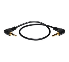 TRIPP LITE P312-001-2RA        3.5mm Mini Stereo Audio Cable with two Right Angle plugs M/M , 1-ft.