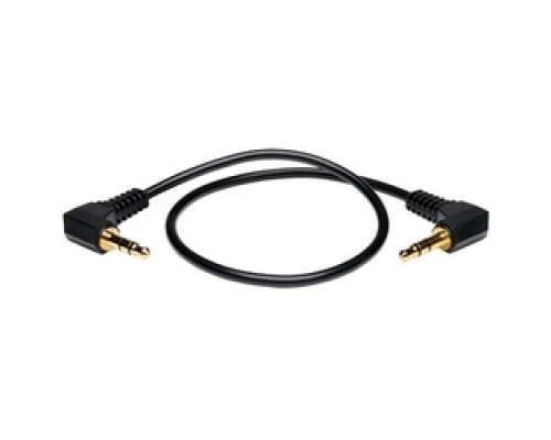 TRIPP LITE P312-001-2RA        3.5mm Mini Stereo Audio Cable with two Right Angle plugs M/M , 1-ft.