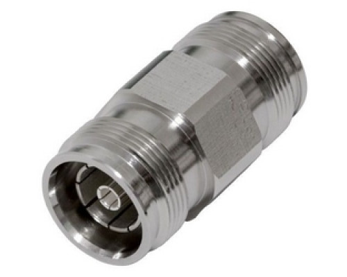 R F INDUSTRIES LTD  RFD-43F-F               Coaxial Adapter, Low PIM, 4.3-10 Female to 4.3-10 Female, 5500 MHz Frequency, Whiter Bronze Body Plating, Silver Contact Plating, PTFE Dielectric